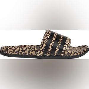 NWT Leopard Print Women’s Adidas Adilette Comfort Slides